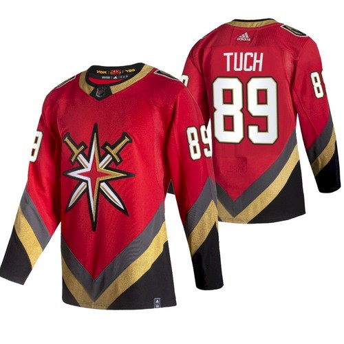 Men's Vegas Golden Knights #89 Alex Tuch 2021 Reverse Retro Red Jersey Men's Vegas Golden Knights #89 Alex Tuch 2021 Reverse Retro Red Jersey