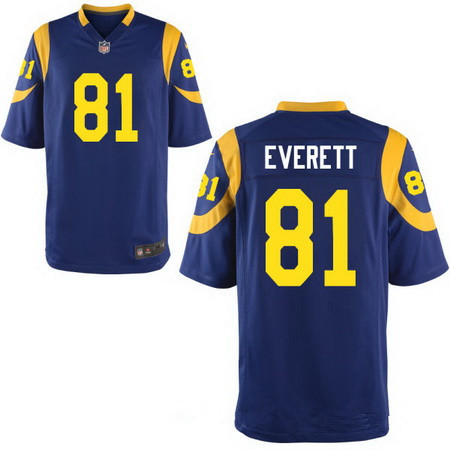 Men's 2017 NFL Draft Los Angeles Rams #81 Gerald Everett Royal Blue Alternate Stitched NFL Nike Elite Jersey Men's 2017 NFL Draft Los Angeles Rams #81 Gerald Everett Royal Blue Alternate Stitched NFL Nike Elite Jersey