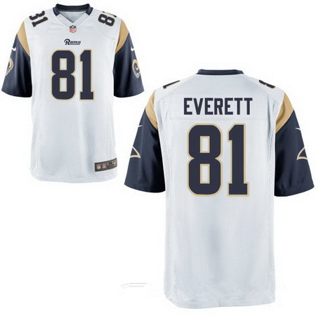 Men's 2017 NFL Draft Los Angeles Rams #81 Gerald Everett White Road Stitched NFL Nike Elite Jersey Men's 2017 NFL Draft Los Angeles Rams #81 Gerald Everett White Road Stitched NFL Nike Elite Jersey