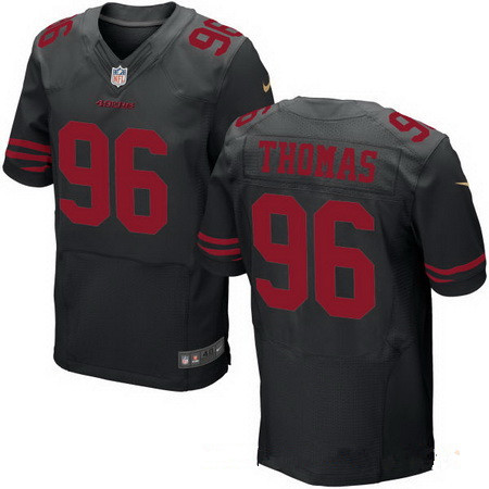 Men's 2017 NFL Draft San Francisco 49ers #96 Solomon Thomas Black Alternate Stitched NFL Nike Elite Jersey Men's 2017 NFL Draft San Francisco 49ers #96 Solomon Thomas Black Alternate Stitched NFL Nike Elite Jersey