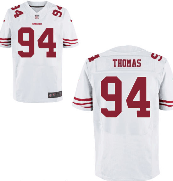 Men's 2017 NFL San Francisco 49ers #94 Solomon Thomas White Stitched NFL Nike Elite Jersey Men's 2017 NFL San Francisco 49ers #94 Solomon Thomas White Stitched NFL Nike Elite Jersey