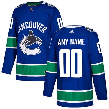 Men's Adidas Canucks Personalized Authentic Blue Home NHL Jersey Men's Adidas Canucks Personalized Authentic Blue Home NHL Jersey
