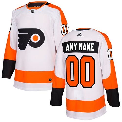 Men's Adidas Flyers Personalized Authentic White Road NHL Jersey Men's Adidas Flyers Personalized Authentic White Road NHL Jersey