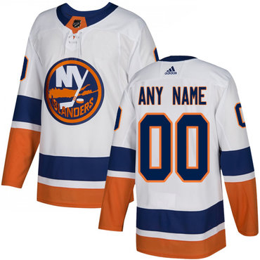 Men's Adidas Islanders Personalized Authentic White Road NHL Jersey Men's Adidas Islanders Personalized Authentic White Road NHL Jersey