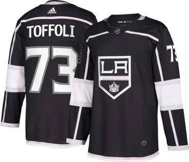 Men's Adidas Kings #73 Tyler Toffoli Black Home Authentic Stitched NHL Jersey Men's Adidas Kings #73 Tyler Toffoli Black Home Authentic Stitched NHL Jersey