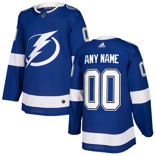 Men's Adidas Lightning Personalized Authentic Royal Blue Home NHL Jersey Men's Adidas Lightning Personalized Authentic Royal Blue Home NHL Jersey