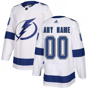 Men's Adidas Lightning Personalized Authentic White Road NHL Jersey Men's Adidas Lightning Personalized Authentic White Road NHL Jersey