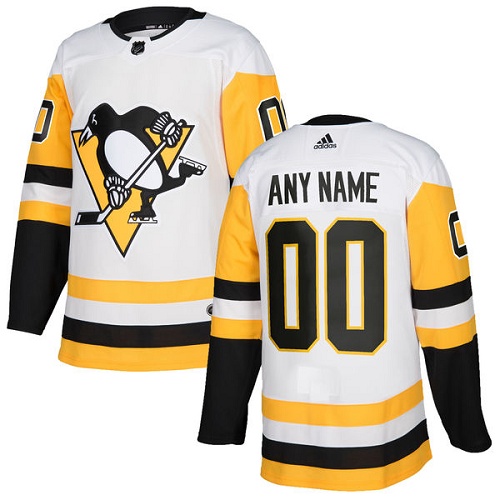 Men's Adidas Penguins Personalized Authentic White Road NHL Jersey Men's Adidas Penguins Personalized Authentic White Road NHL Jersey