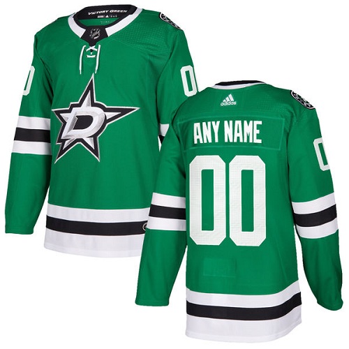 Men's Adidas Stars Personalized Authentic Green Home NHL Jersey Men's Adidas Stars Personalized Authentic Green Home NHL Jersey