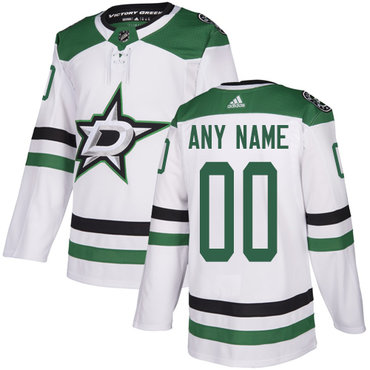 Men's Adidas Stars Personalized Authentic White Road NHL Jersey Men's Adidas Stars Personalized Authentic White Road NHL Jersey