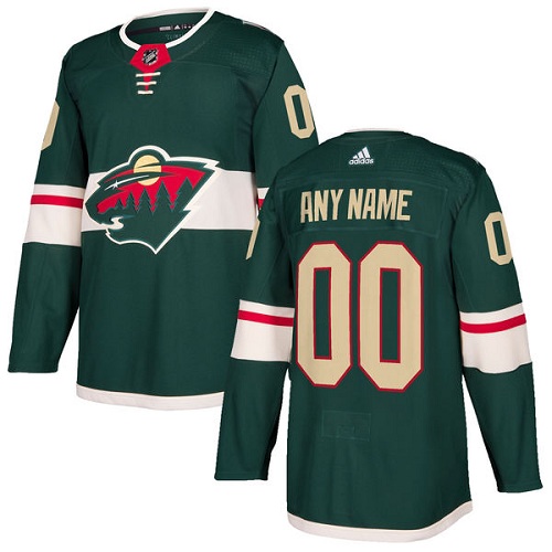Men's Adidas Wild Personalized Authentic Green Home NHL Jersey Men's Adidas Wild Personalized Authentic Green Home NHL Jersey