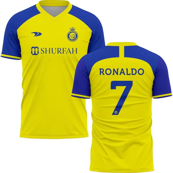 Men's Al Nassr #7 Ronaldo Yellow Football Jersey Men's Al Nassr #7 Ronaldo Yellow Football Jersey