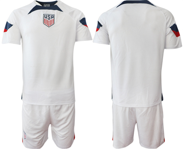 Men's American Custom White Home Soccer Jersey Suit Men's American Custom White Home Soccer Jersey Suit