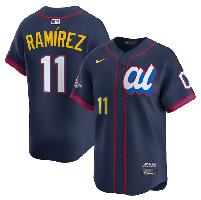 Men's American League #11 José Ramírez Navy 2025 All-Star Edition Limited Stitched Baseball Jersey
