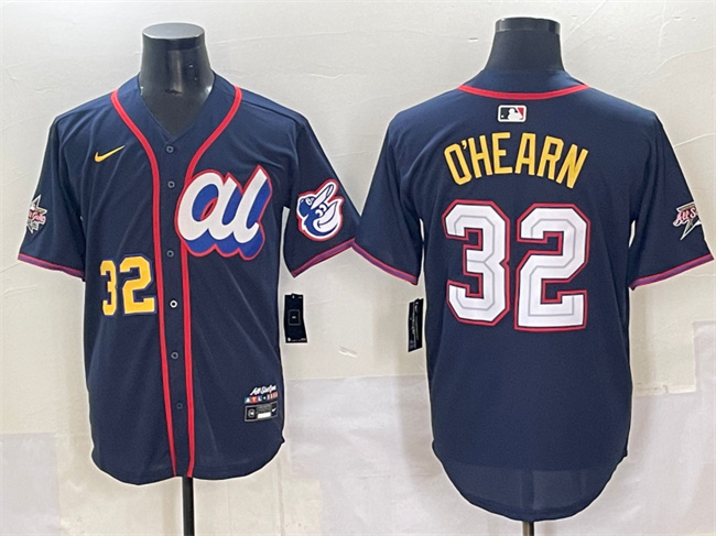 Men's American League #32 Ryan O'Hearn Navy 2025 All-Star Edition Limited Stitched Baseball Jersey Men's American League #32 Ryan O'Hearn Navy 2025 All-Star Edition Limited Stitched Baseball Jersey