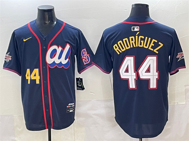 Men's American League #44 Julio Rodríguez Navy 2025 All-Star Edition Limited Stitched Baseball Jersey
