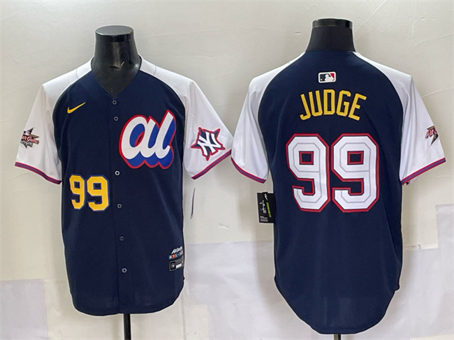Men's American League #99 Aaron Judge Navy Alternate 2025 All-Star Edition Limited Stitched Baseball Jersey Men's American League #99 Aaron Judge Navy Alternate 2025 All-Star Edition Limited Stitched Baseball Jersey
