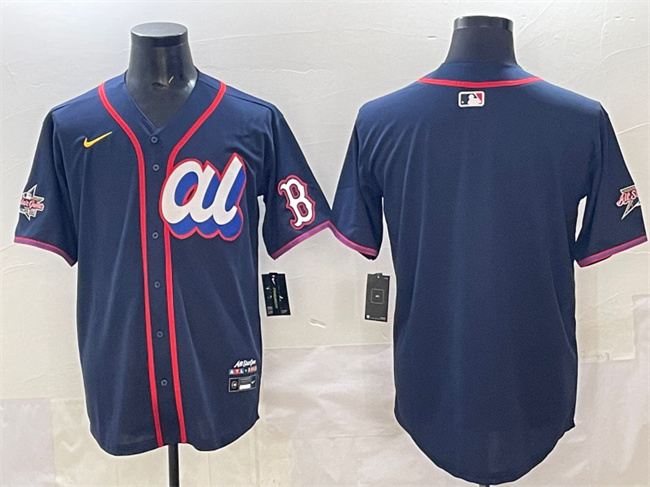 Men's American League Boston Red Sox Blank Navy 2025 All-Star Edition Limited Stitched Baseball Jersey Men's American League Boston Red Sox Blank Navy 2025 All-Star Edition Limited Stitched Baseball Jersey