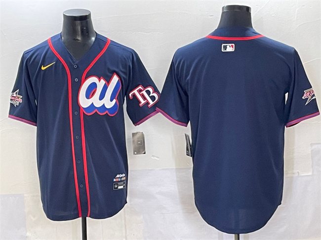 Men's American League Tampa Bay Rays Blank Navy 2025 All-Star Edition Limited Stitched Baseball Jersey Men's American League Tampa Bay Rays Blank Navy 2025 All-Star Edition Limited Stitched Baseball Jersey