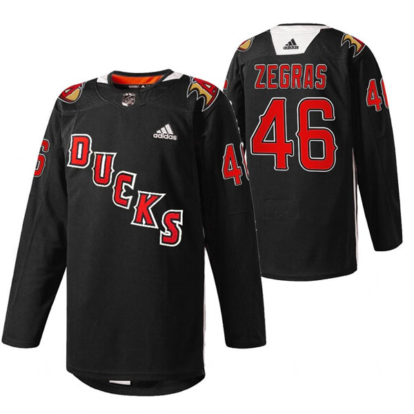 Men's Anaheim Ducks #46 Trevor Zegras 2022 Black Angels Night Stitched Jersey Men's Anaheim Ducks #46 Trevor Zegras 2022 Black Angels Night Stitched Jersey