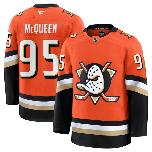 Men's Anaheim Ducks #95 Roger McQueen Orange 2024-25 Home Stitched Hockey Jersey Men's Anaheim Ducks #95 Roger McQueen Orange 2024-25 Home Stitched Hockey Jersey