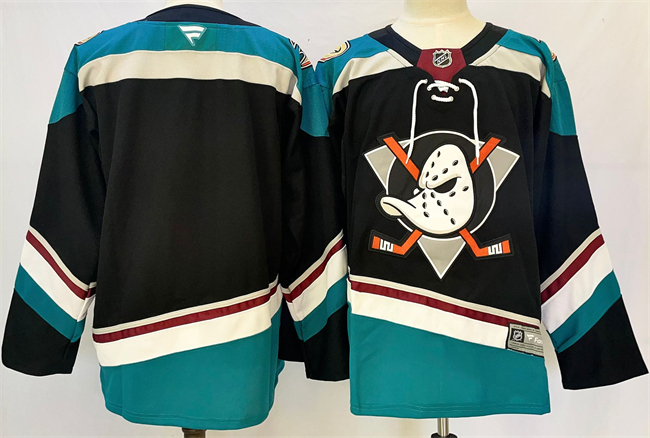Men's Anaheim Ducks Blank Black Teal 2024-25 Stitched Jersey Men's Anaheim Ducks Blank Black Teal 2024-25 Stitched Jersey