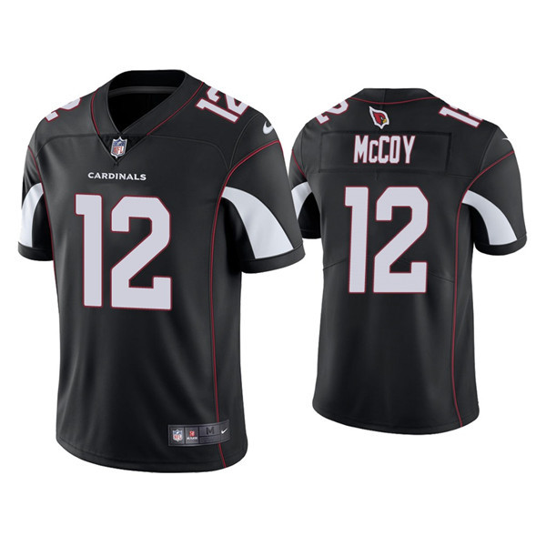 Men's Arizona Cardinals #12 Colt McCoy Black Vapor Untouchable Limited Stitched Jersey Men's Arizona Cardinals #12 Colt McCoy Black Vapor Untouchable Limited Stitched Jersey