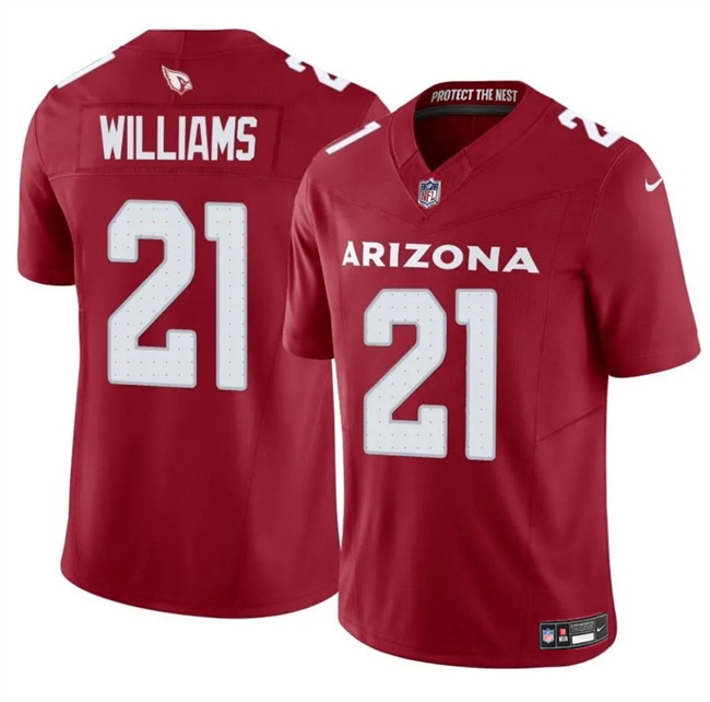 Men's Arizona Cardinals #21 Garrett Williams Red 2024 F.U.S.E. Vapor Untouchable Limited Stitched Jersey Men's Arizona Cardinals #21 Garrett Williams Red 2024 F.U.S.E. Vapor Untouchable Limited Stitched Jersey