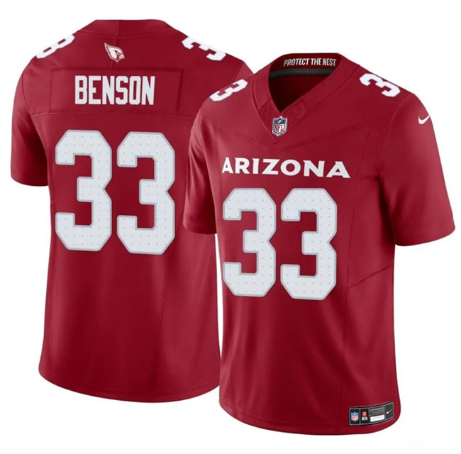Men's Arizona Cardinals #33 Trey Benson Red 2024 F.U.S.E. Vapor Untouchable Limited Stitched Men's Arizona Cardinals #33 Trey Benson Red 2024 F.U.S.E. Vapor Untouchable Limited Stitched