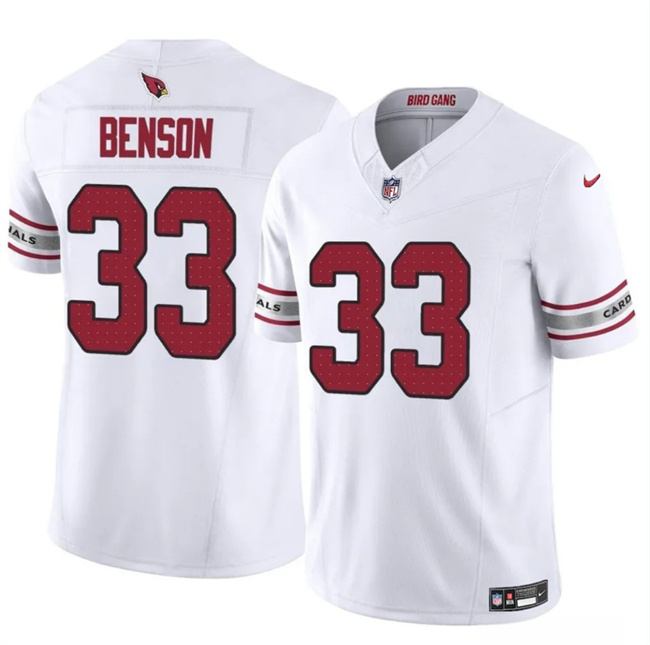 Men's Arizona Cardinals #33 Trey Benson White 2024 F.U.S.E. Vapor Untouchable Limited Stitched Jersey Men's Arizona Cardinals #33 Trey Benson White 2024 F.U.S.E. Vapor Untouchable Limited Stitched Jersey