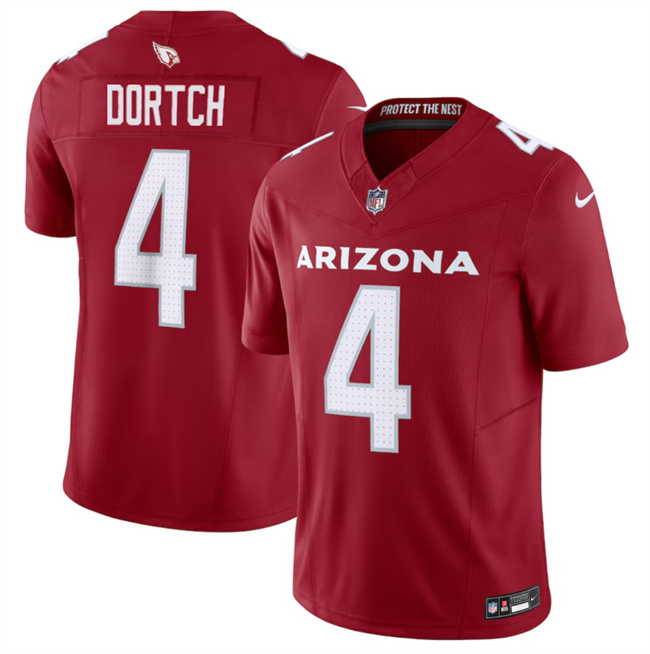 Men's Arizona Cardinals #4 Greg Dortch Red 2024 F.U.S.E. Vapor Untouchable Limited Stitched Football Jersey Men's Arizona Cardinals #4 Greg Dortch Red 2024 F.U.S.E. Vapor Untouchable Limited Stitched Football Jersey