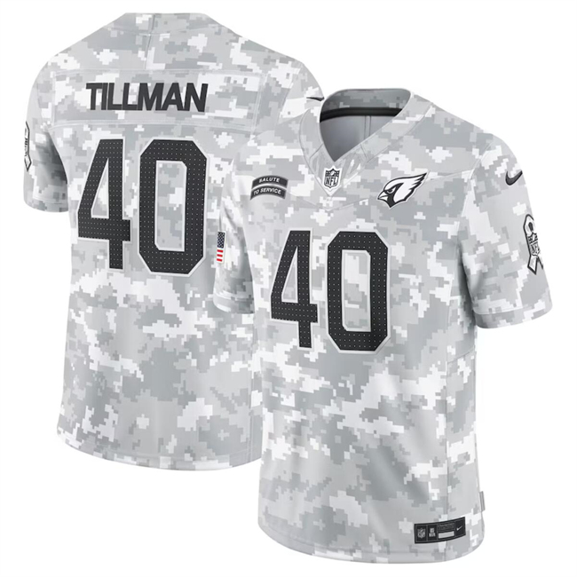 Men's Arizona Cardinals #40 Pat Tillman 2024 Arctic Camo Salute To Service Limited Stitched Football Jersey Men's Arizona Cardinals #40 Pat Tillman 2024 Arctic Camo Salute To Service Limited Stitched Football Jersey