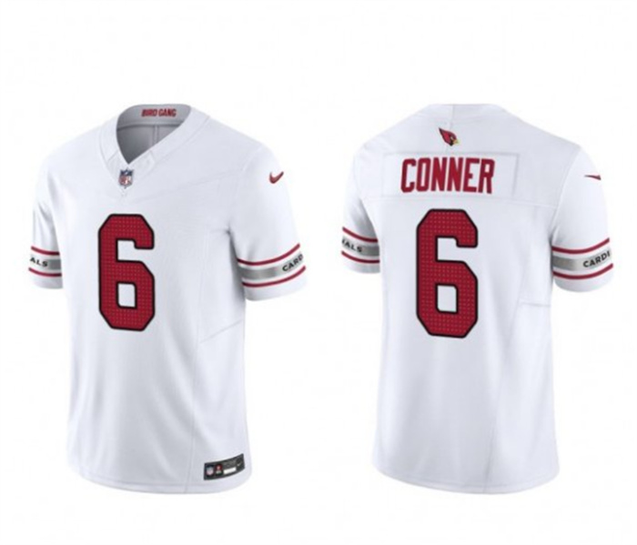 Men's Arizona Cardinals #6 James Conner White 2023 F.U.S.E. Vapor Untouchable Limited Stitched Football Jersey Men's Arizona Cardinals #6 James Conner White 2023 F.U.S.E. Vapor Untouchable Limited Stitched Football Jersey