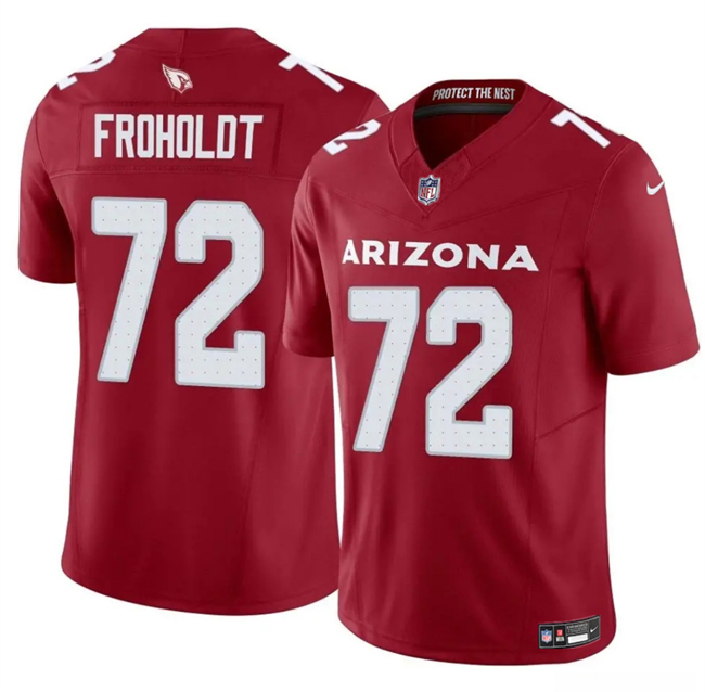 Men's Arizona Cardinals #72 Hjalte Froholdt Red 2025 F.U.S.E. Vapor Untouchable Limited Stitched Jersey