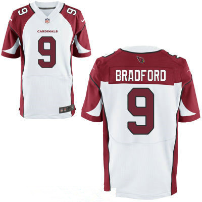 Men's Arizona Cardinals #9 Sam Bradford White Road Stitched NFL Nike Elite Jersey Men's Arizona Cardinals #9 Sam Bradford White Road Stitched NFL Nike Elite Jersey