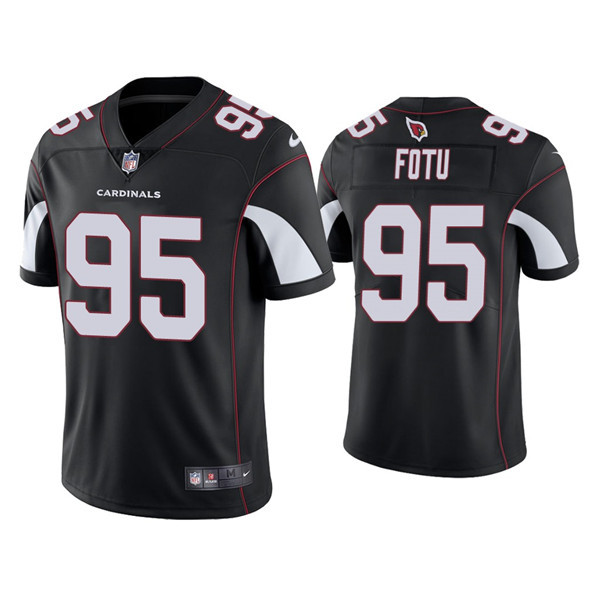 Men's Arizona Cardinals #95 Leki Fotu Black Vapor Untouchable Limited Stitched Jersey Men's Arizona Cardinals #95 Leki Fotu Black Vapor Untouchable Limited Stitched Jersey