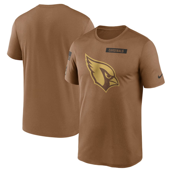 Men's Arizona Cardinals 2023 Brown Salute To Service Legend Performance T-Shirt Men's Arizona Cardinals 2023 Brown Salute To Service Legend Performance T-Shirt