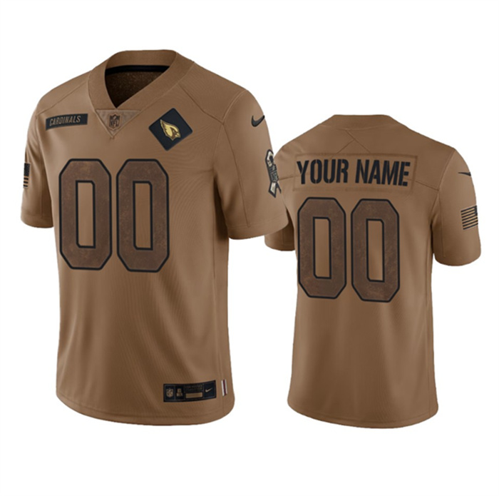 Men's Arizona Cardinals Active Player Custom 2023 Brown Salute To Service Limited Stitched Football Jersey Men's Arizona Cardinals Active Player Custom 2023 Brown Salute To Service Limited Stitched Football Jersey