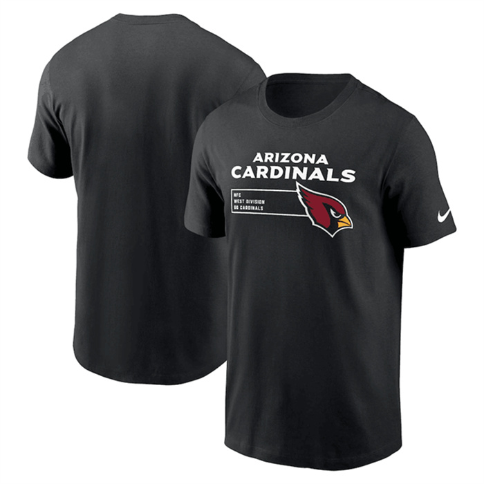 Men's Arizona Cardinals Black Division Essential T-Shirt Men's Arizona Cardinals Black Division Essential T-Shirt