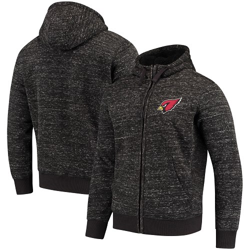 Men's Arizona Cardinals G-III Sports by Carl Banks Heathered Black Discovery Sherpa Full-Zip Jacket Men's Arizona Cardinals G-III Sports by Carl Banks Heathered Black Discovery Sherpa Full-Zip Jacket