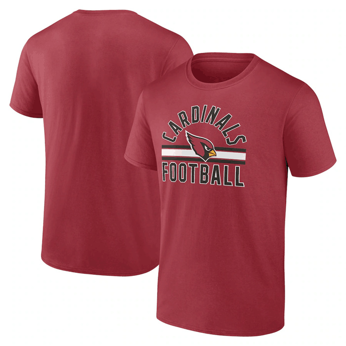 Men's Arizona Cardinals Red Arch Stripe T-Shirt Men's Arizona Cardinals Red Arch Stripe T-Shirt