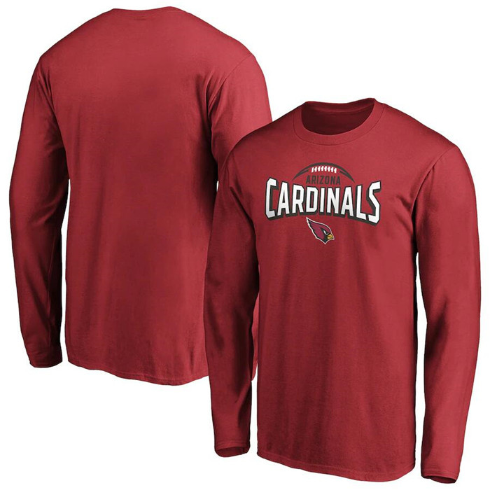 Men's Arizona Cardinals Red Clamp Down Long Sleeve T-Shirt Men's Arizona Cardinals Red Clamp Down Long Sleeve T-Shirt