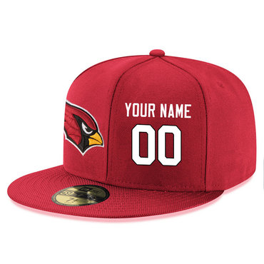 Men's Arizona Cardinals Red Snapback Custom Hat (Stitched any name&number) Men's Arizona Cardinals Red Snapback Custom Hat (Stitched any name&number)