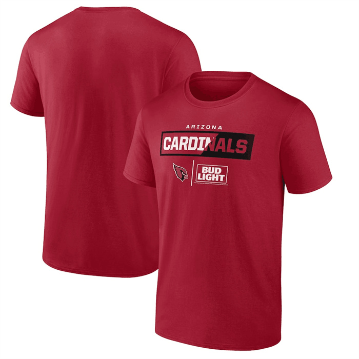 Men's Arizona Cardinals Red X Bud Light T-Shirt Men's Arizona Cardinals Red X Bud Light T-Shirt