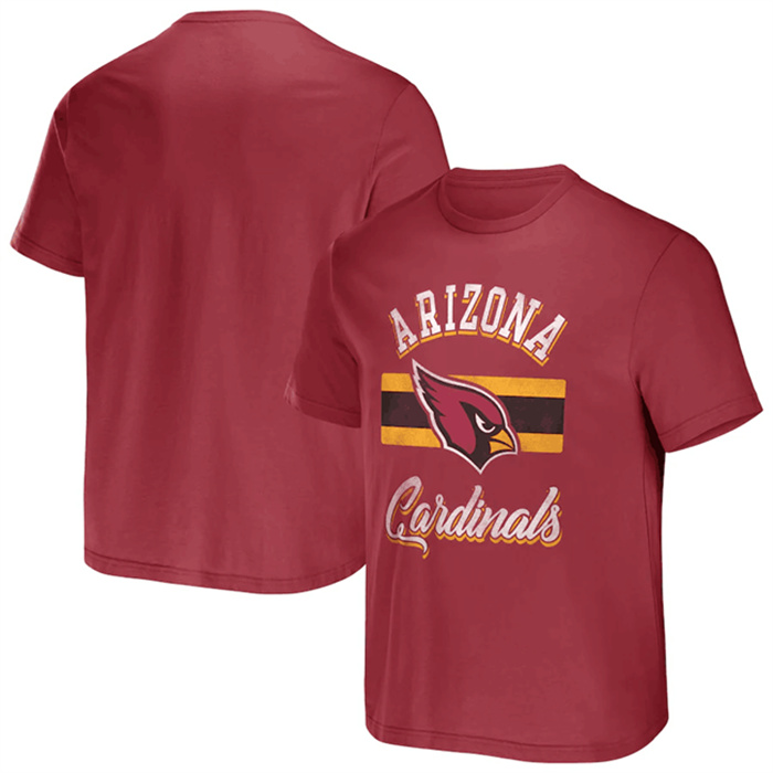 Men's Arizona Cardinals Red X Darius Rucker Collection Stripe T-Shirt Men's Arizona Cardinals Red X Darius Rucker Collection Stripe T-Shirt