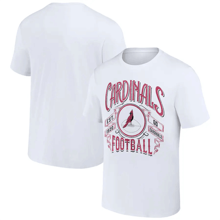 Men's Arizona Cardinals White X Darius Rucker Collection Vintage Football T-Shirt Men's Arizona Cardinals White X Darius Rucker Collection Vintage Football T-Shirt