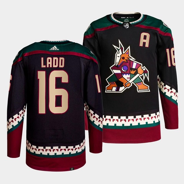 Men's Arizona Coyotes #16 Andrew Ladd Black Stitched Jersey Men's Arizona Coyotes #16 Andrew Ladd Black Stitched Jersey