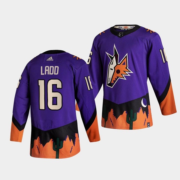 Men's Arizona Coyotes #16 Andrew Ladd Purple Stitched Jersey Men's Arizona Coyotes #16 Andrew Ladd Purple Stitched Jersey