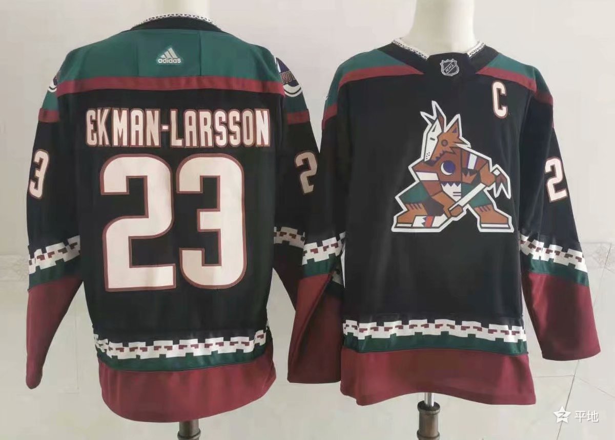 Men's Arizona Coyotes #23 Oliver Ekman-Larsson Throwback Kachina Black Jersey Men's Arizona Coyotes #23 Oliver Ekman-Larsson Throwback Kachina Black Jersey