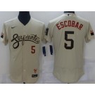 Men's Arizona Diamondback #5 Eduardo Escobar Gold 2021 City Connect Stitched MLB Flex Base Nike Jersey Men's Arizona Diamondback #5 Eduardo Escobar Gold 2021 City Connect Stitched MLB Flex Base Nike Jersey